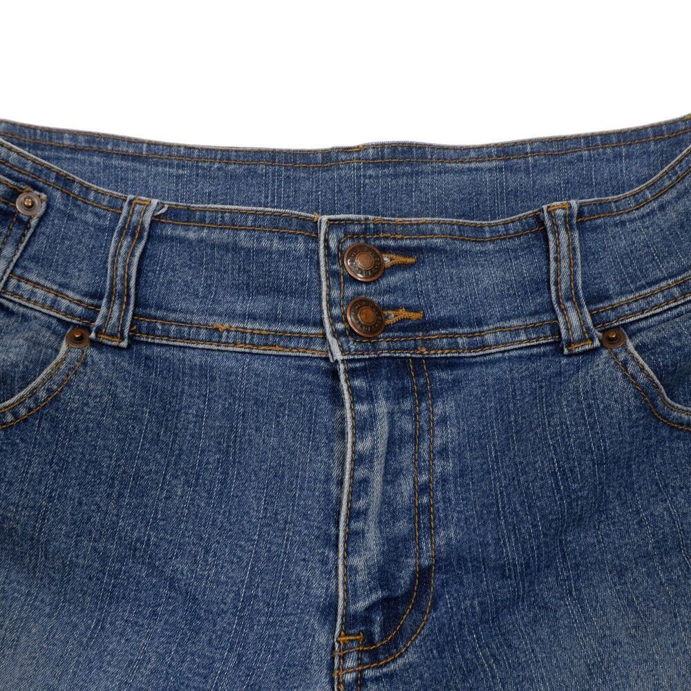 La Blues Jeans Womens Size 10 Blue Cropped Cuffed Denim Stretch Measures 30 x 24 - Picture 8 of 9